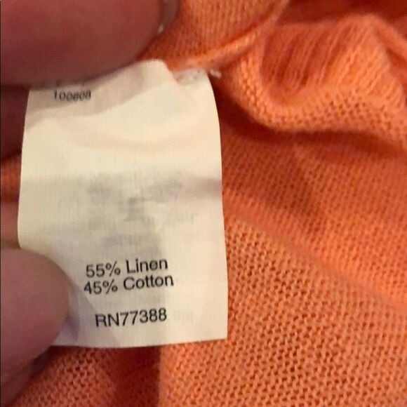 Jcrew coral lightweight linen/cotton sweater sz S - Picture 8 of 9